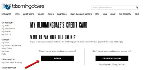 bloomingdale's credit login.